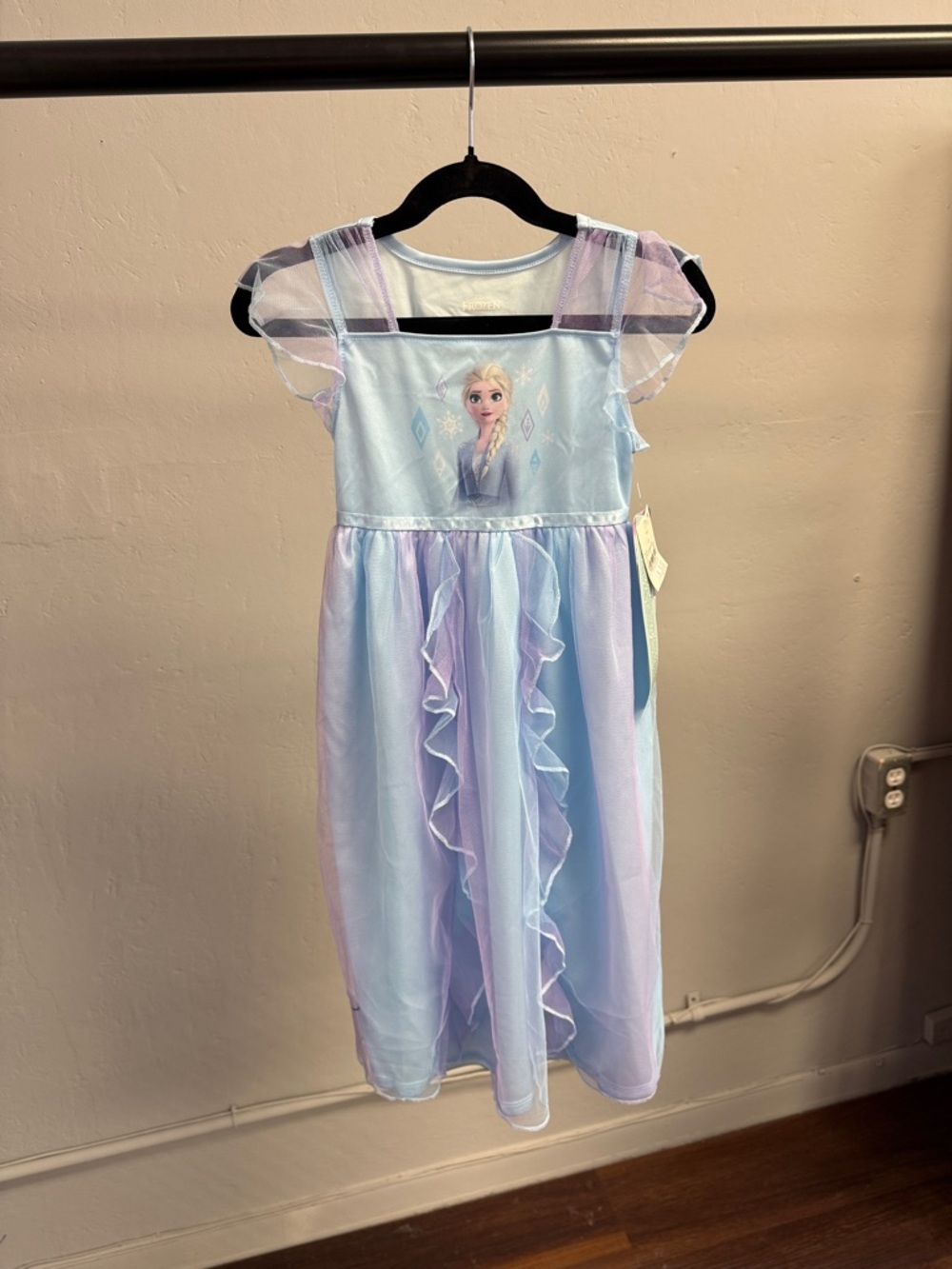 Disney Elsa Light Blue & Lavender Ruffle Dress